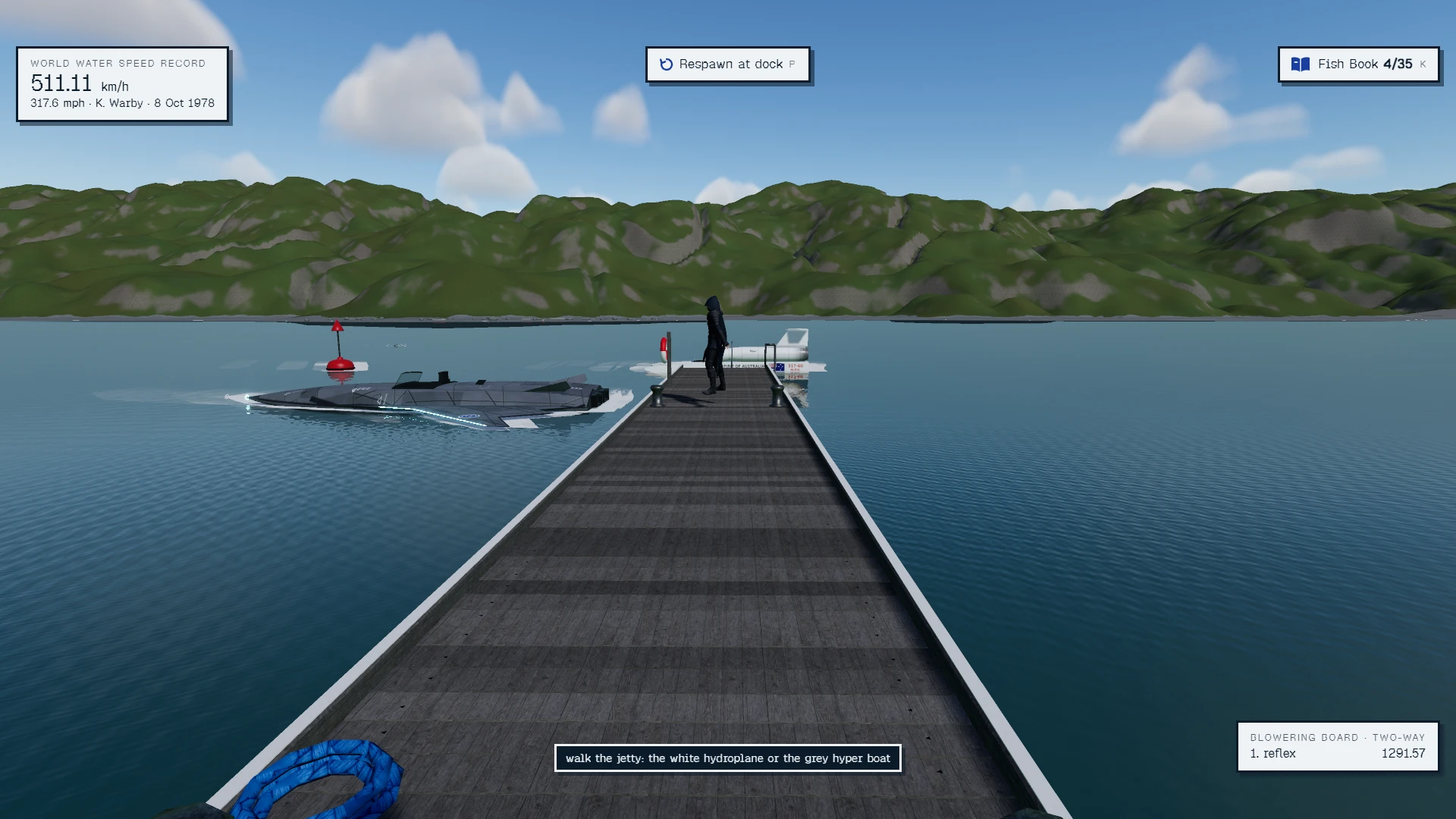Boats, Jets, Stones, & Fishing!: a moment in the game (1 of 3)