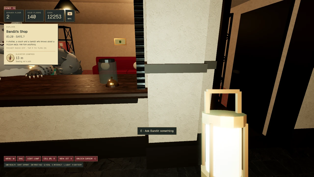 ElevatorRoom: a moment in the game (2 of 5)