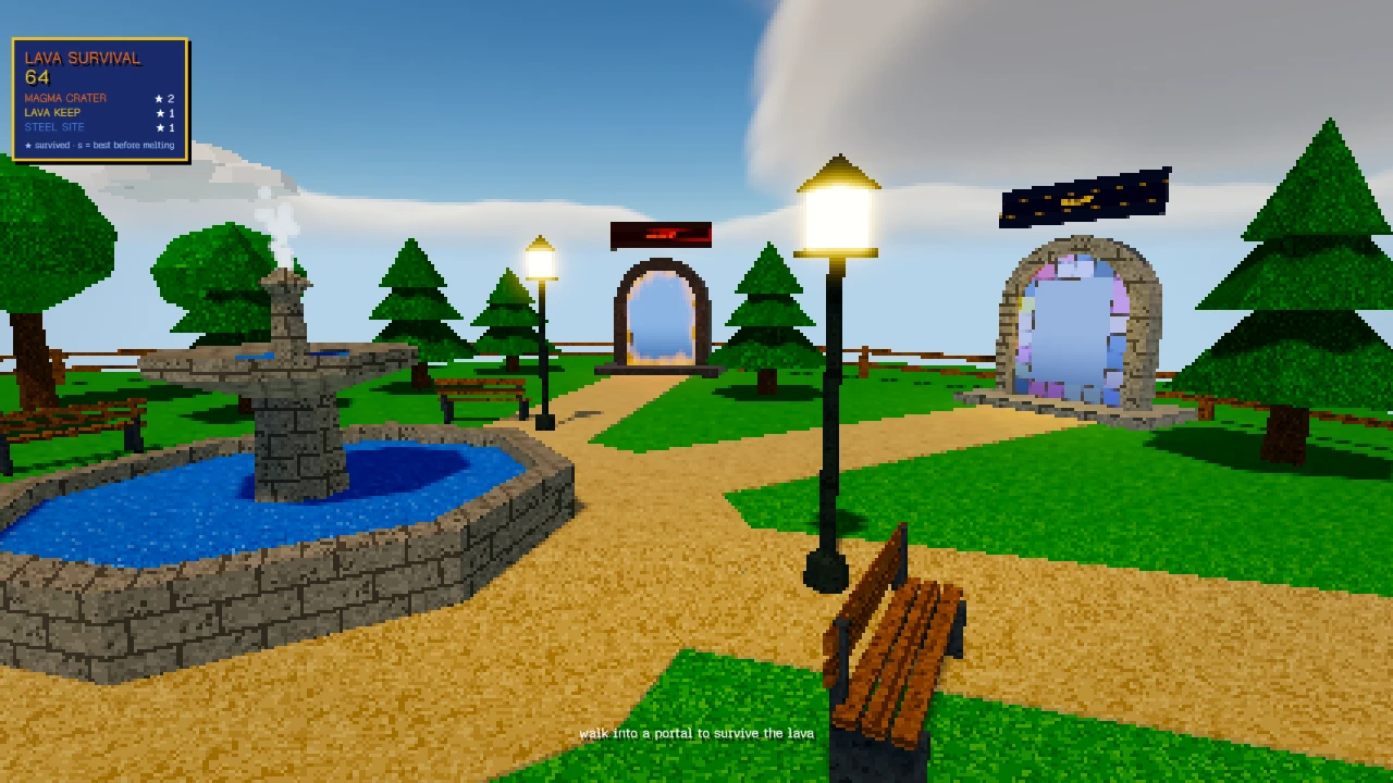 Lava Survival 64: a moment in the game (2 of 2)