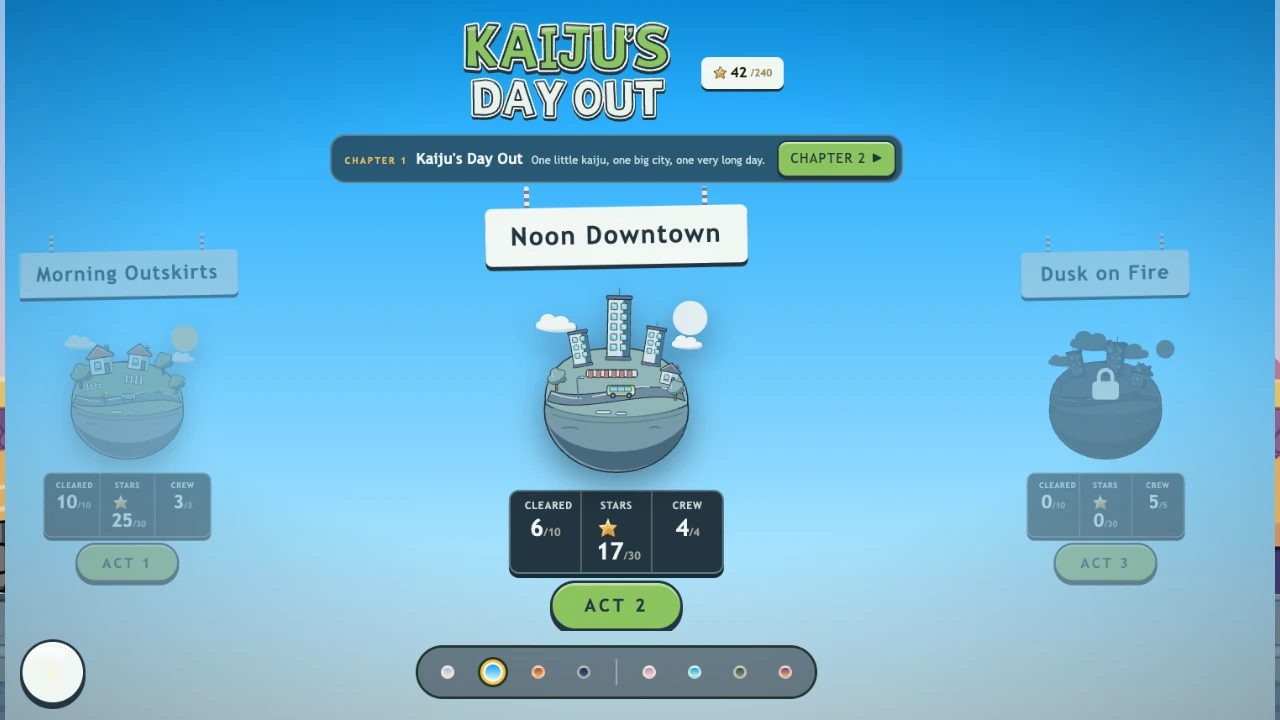 Kaiju's Day Out: a moment in the game (1 of 2)