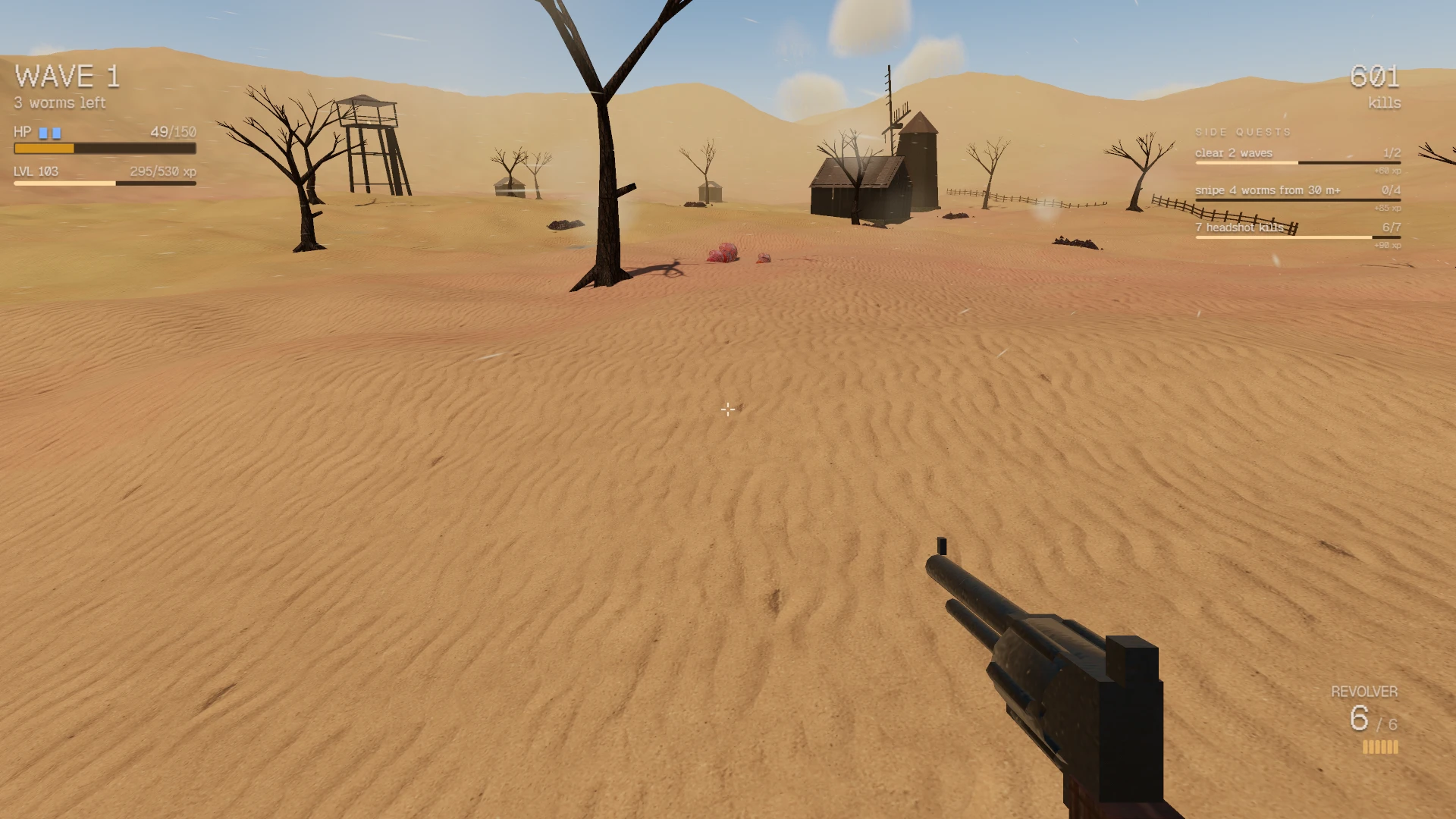 Kill Worms Game: a moment in the game (1 of 2)