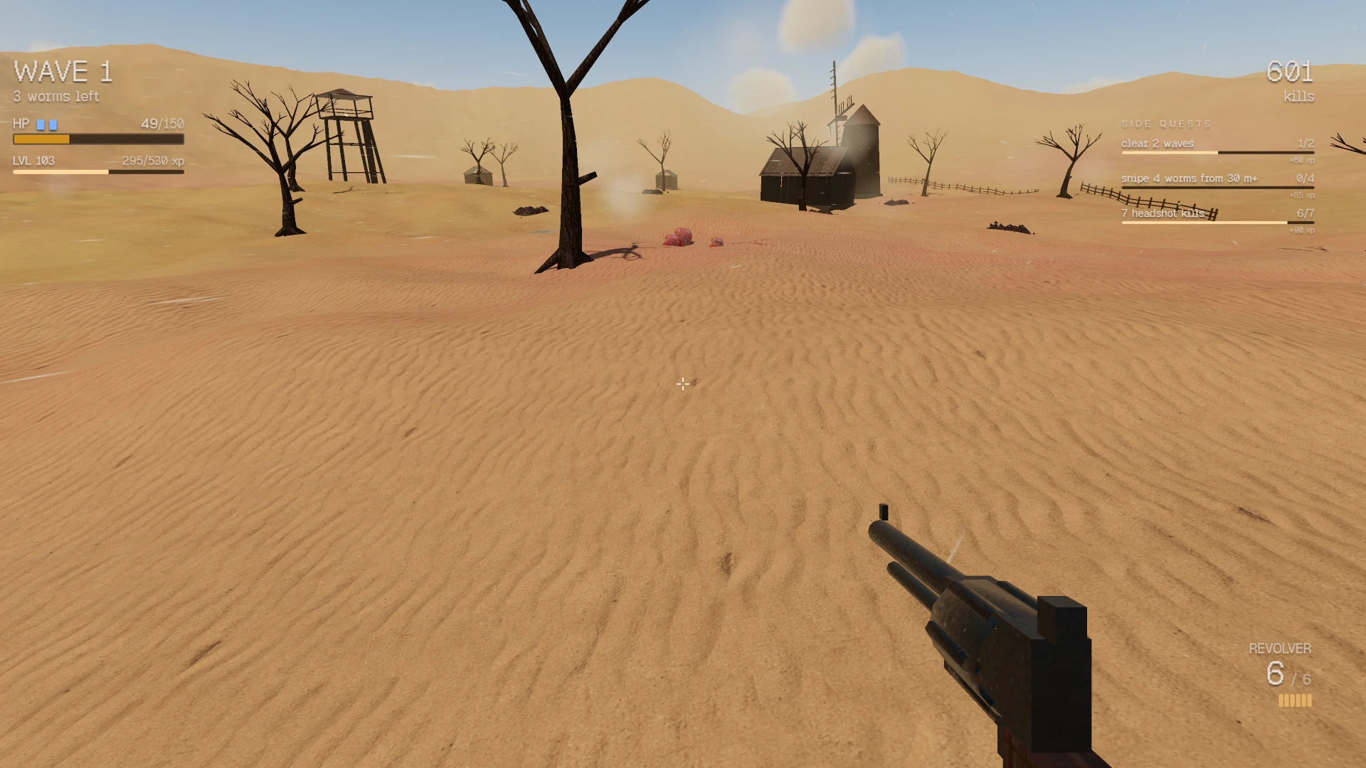 Kill Worms Game: a moment in the game (2 of 2)