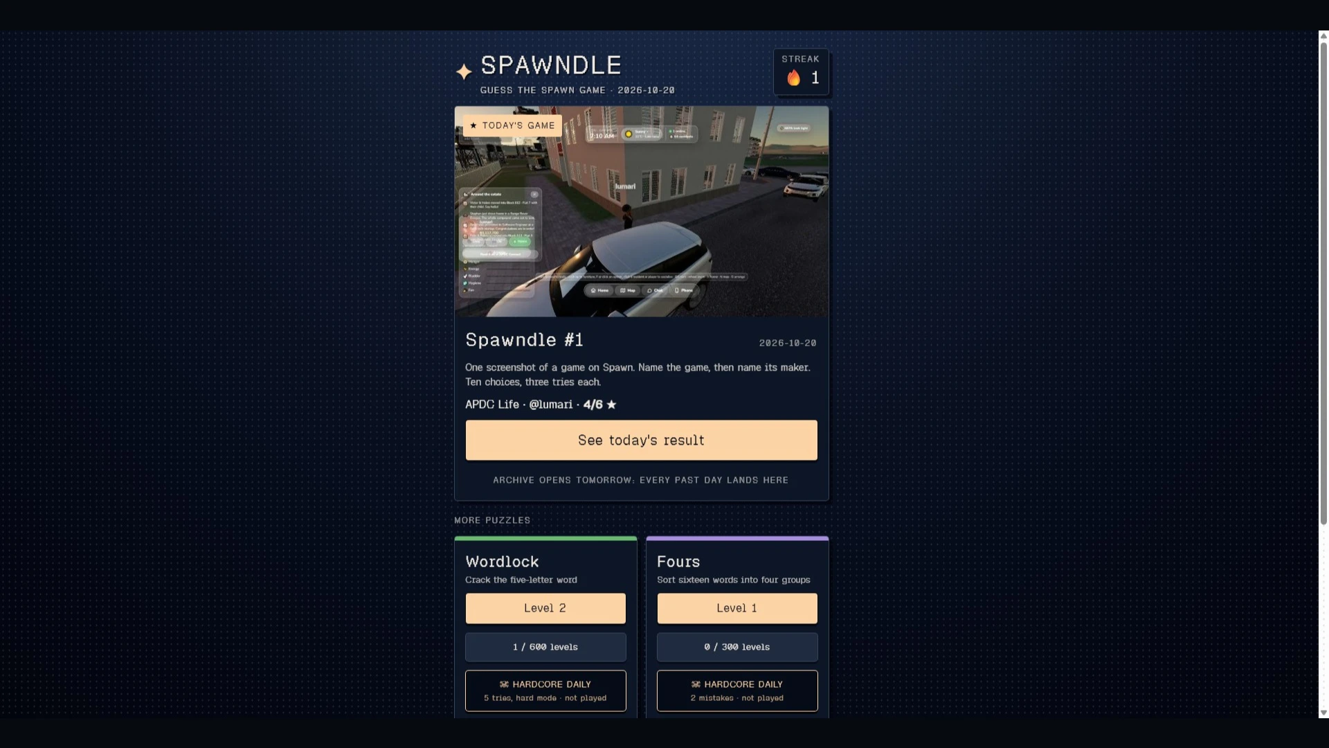 Spawndle: a moment in the game (1 of 1)