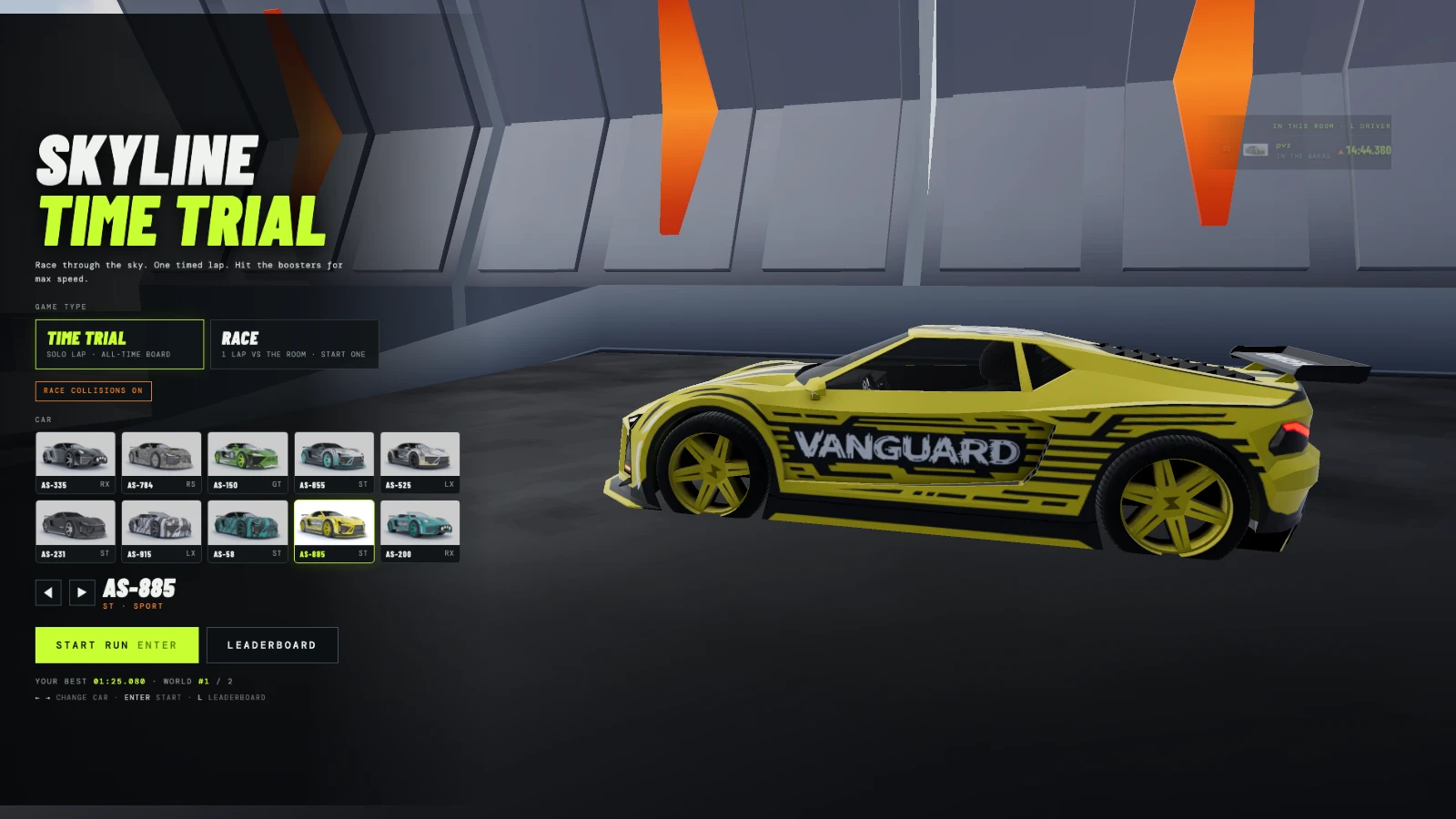 Skyline Time Trial: a moment in the game (1 of 1)