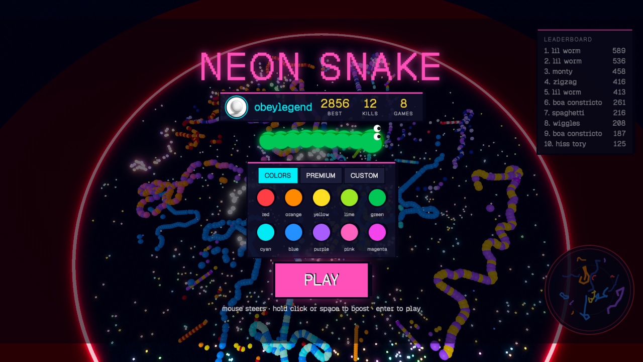 Neon Snake: a moment in the game (4 of 8)