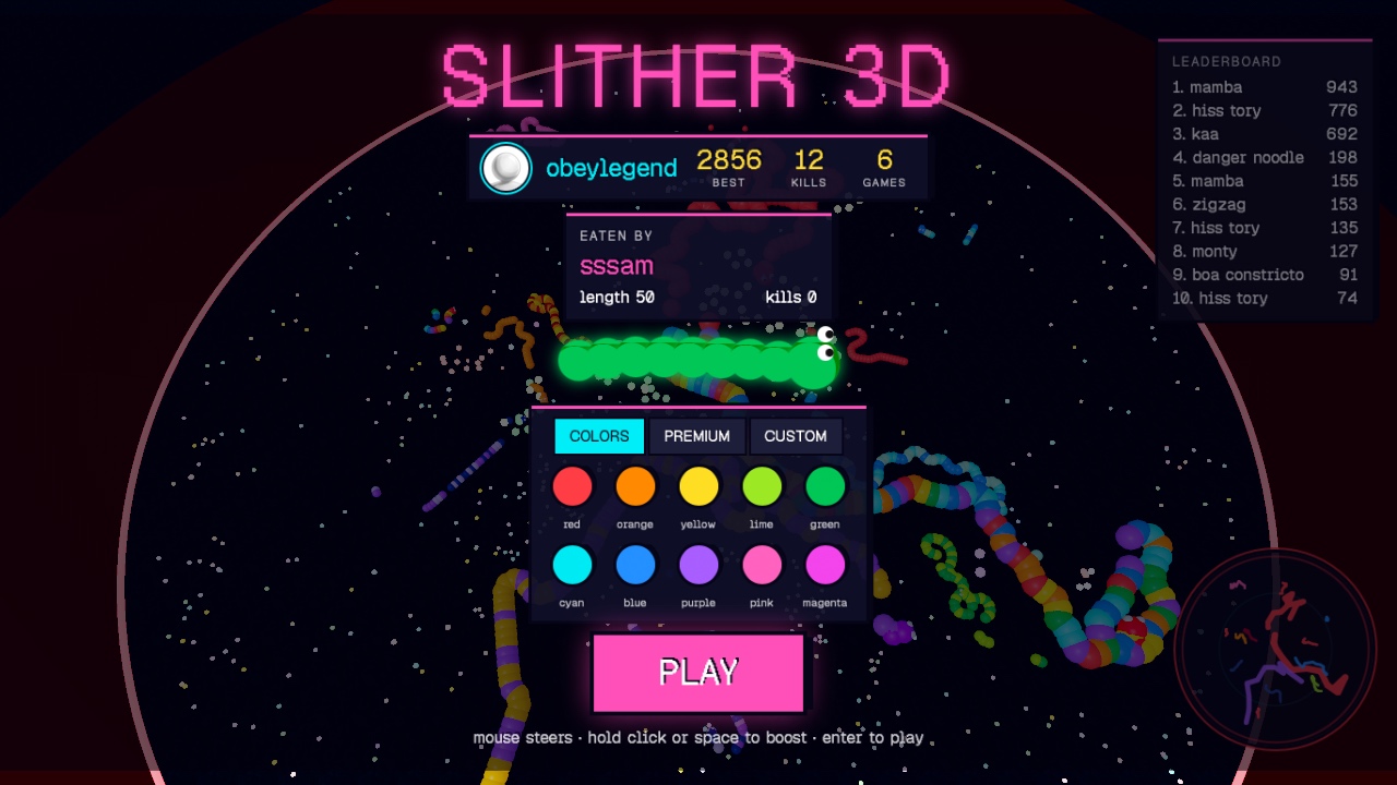 Neon Snake: a moment in the game (3 of 5)