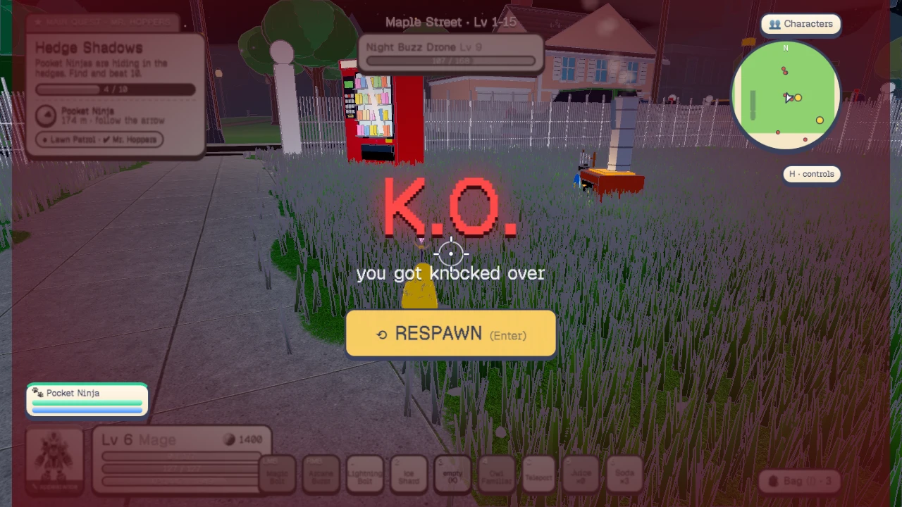 World of Toys Online II: The Neighbourhood: a moment in the game (2 of 5)