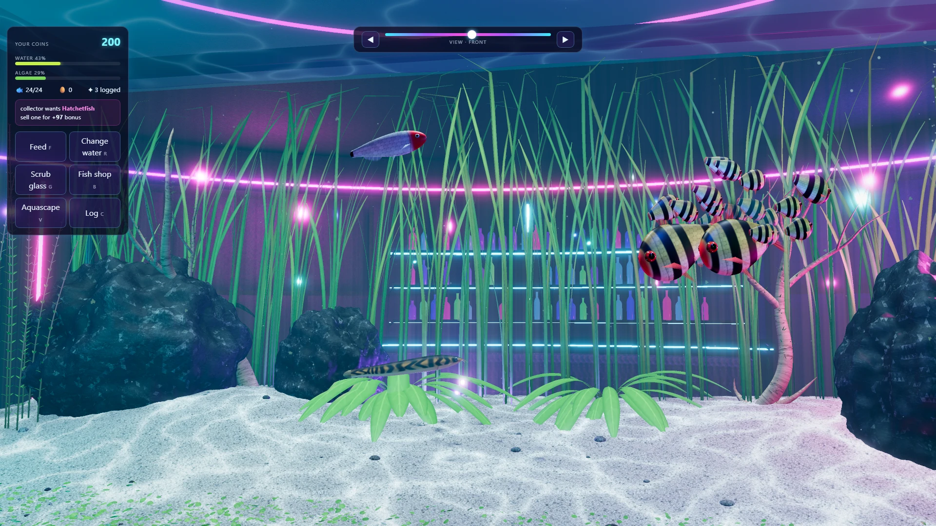 Glowfish Lounge: a moment in the game (1 of 3)
