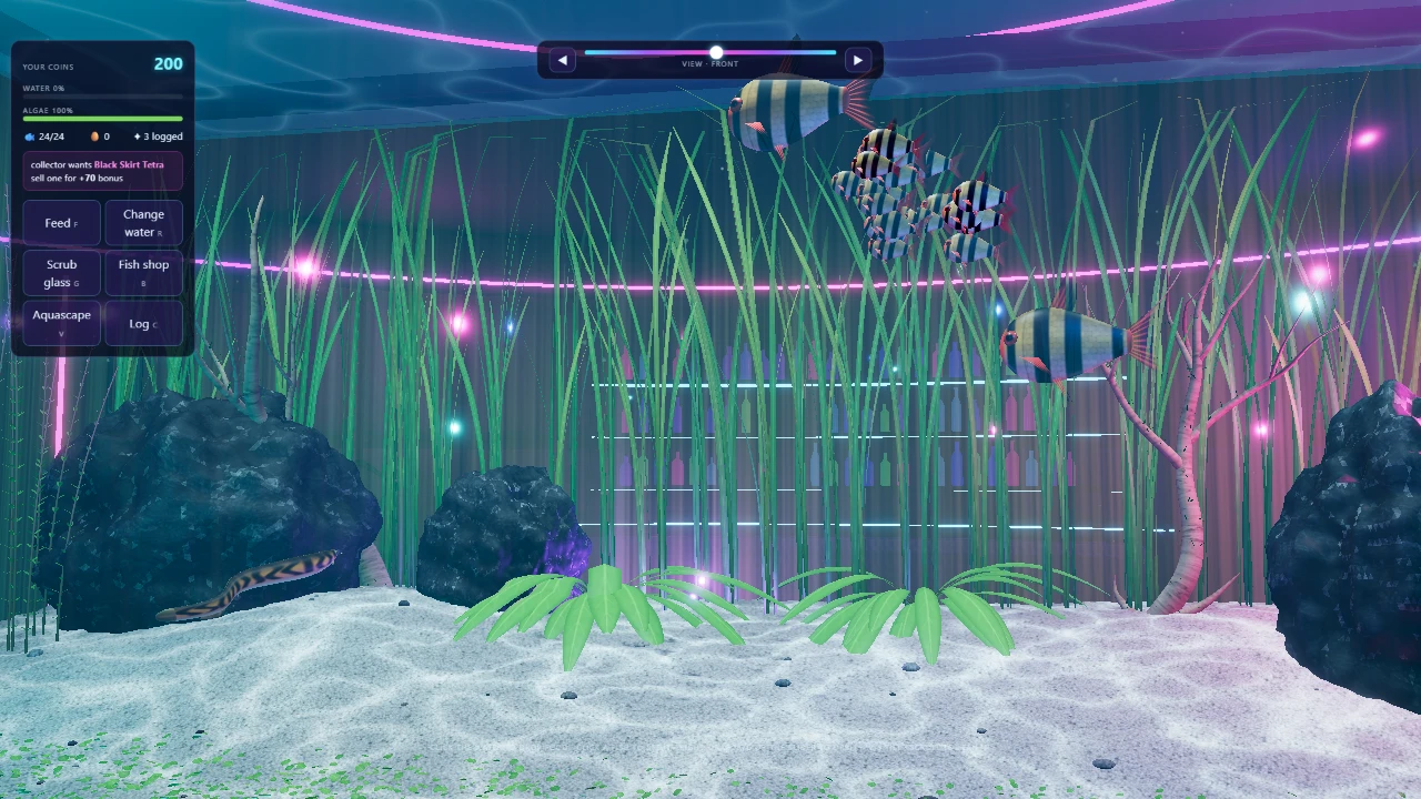 Glowfish Lounge: a moment in the game (2 of 3)