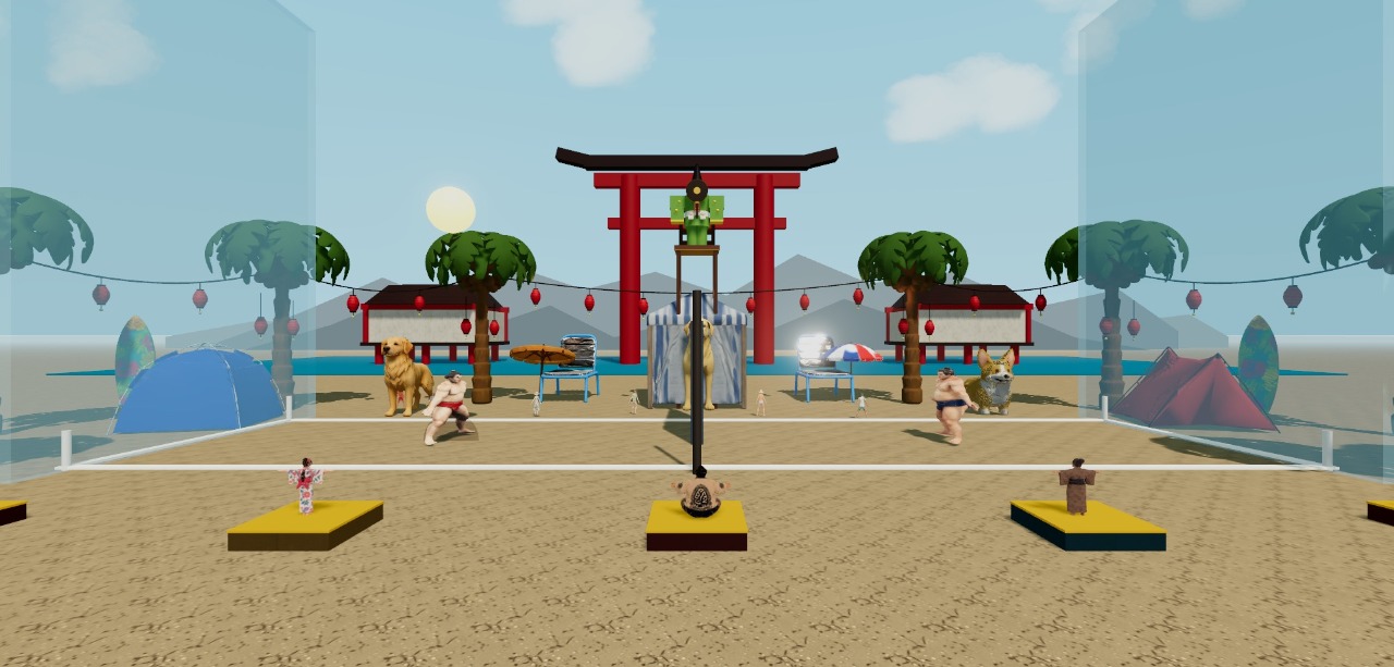 Sumo Volleyball: a moment in the game (7 of 8)
