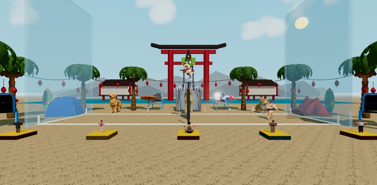 Sumo Volleyball: a moment in the game (6 of 8)