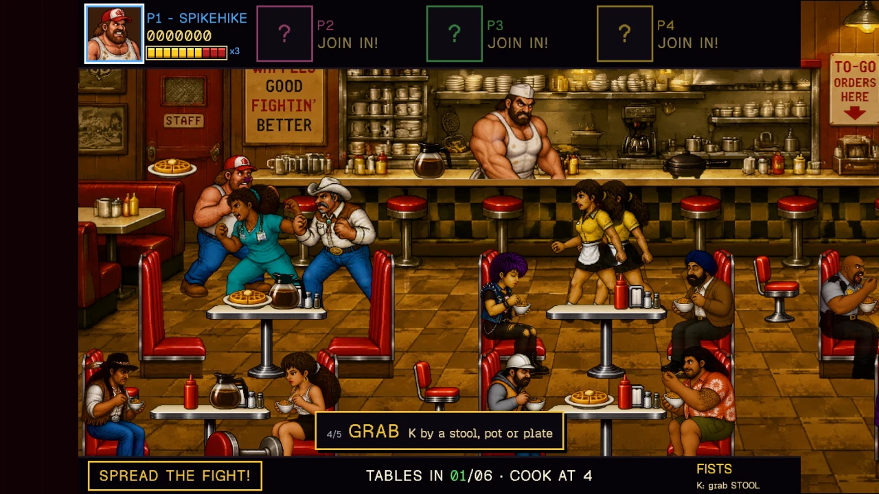 Waffle Brawl: a moment in the game (1 of 2)