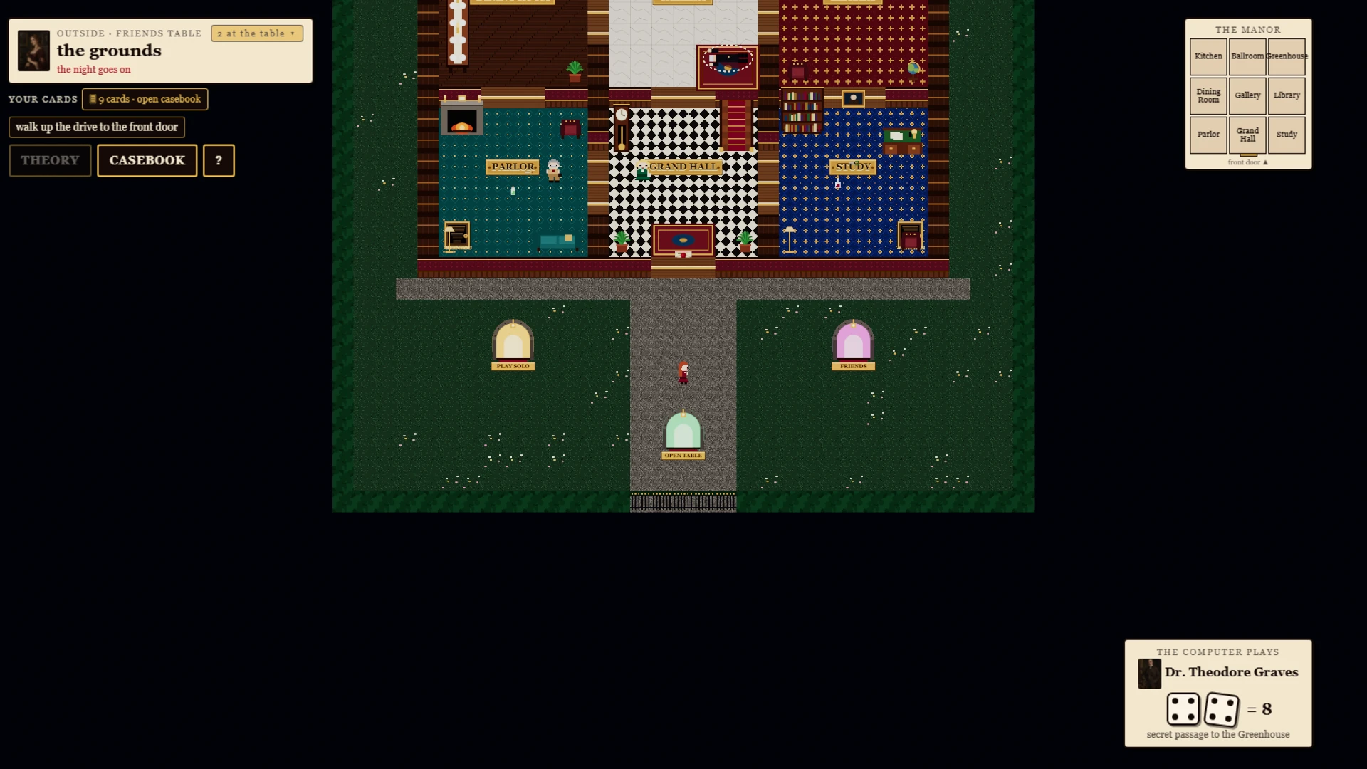 Blackwood Manor 2D: a moment in the game (2 of 3)