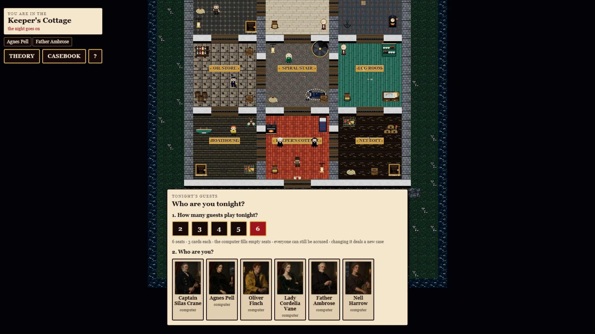 Blackwood Manor 2D: a moment in the game (1 of 3)