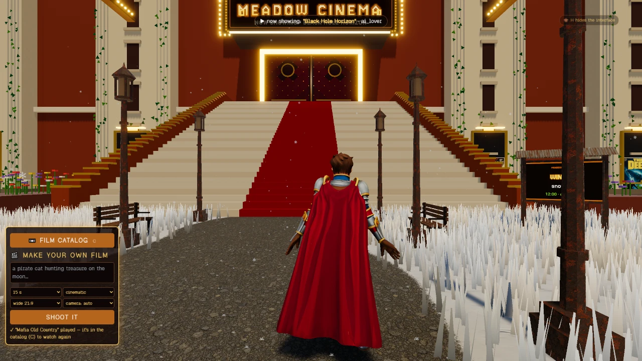 Meadow Cinema: a moment in the game (1 of 3)