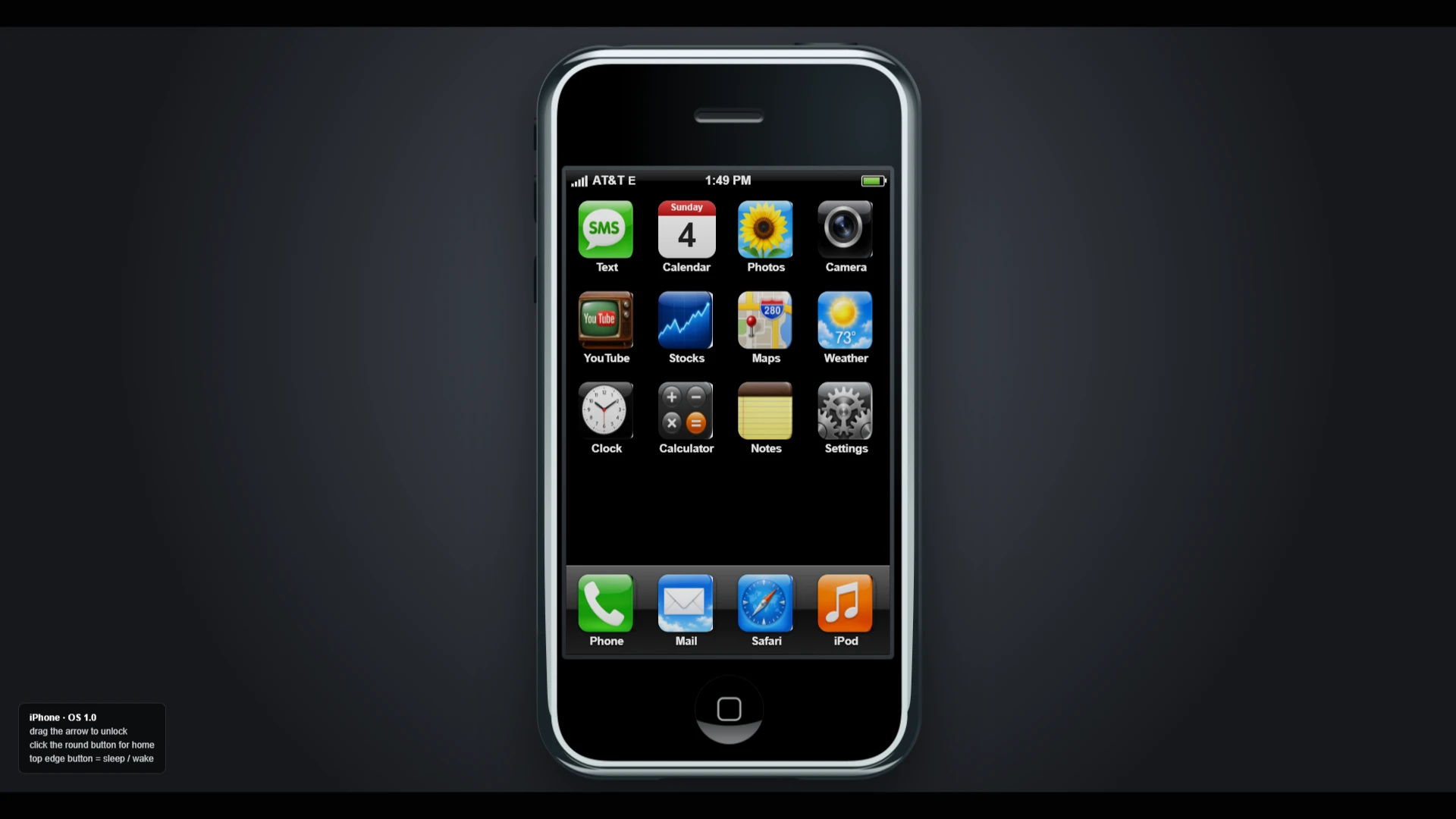 iPhone OS 1 Simulator: a moment in the game (1 of 2)