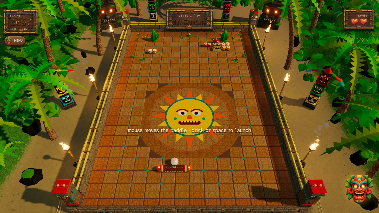 Tiki Arkanoid: a moment in the game (1 of 3)