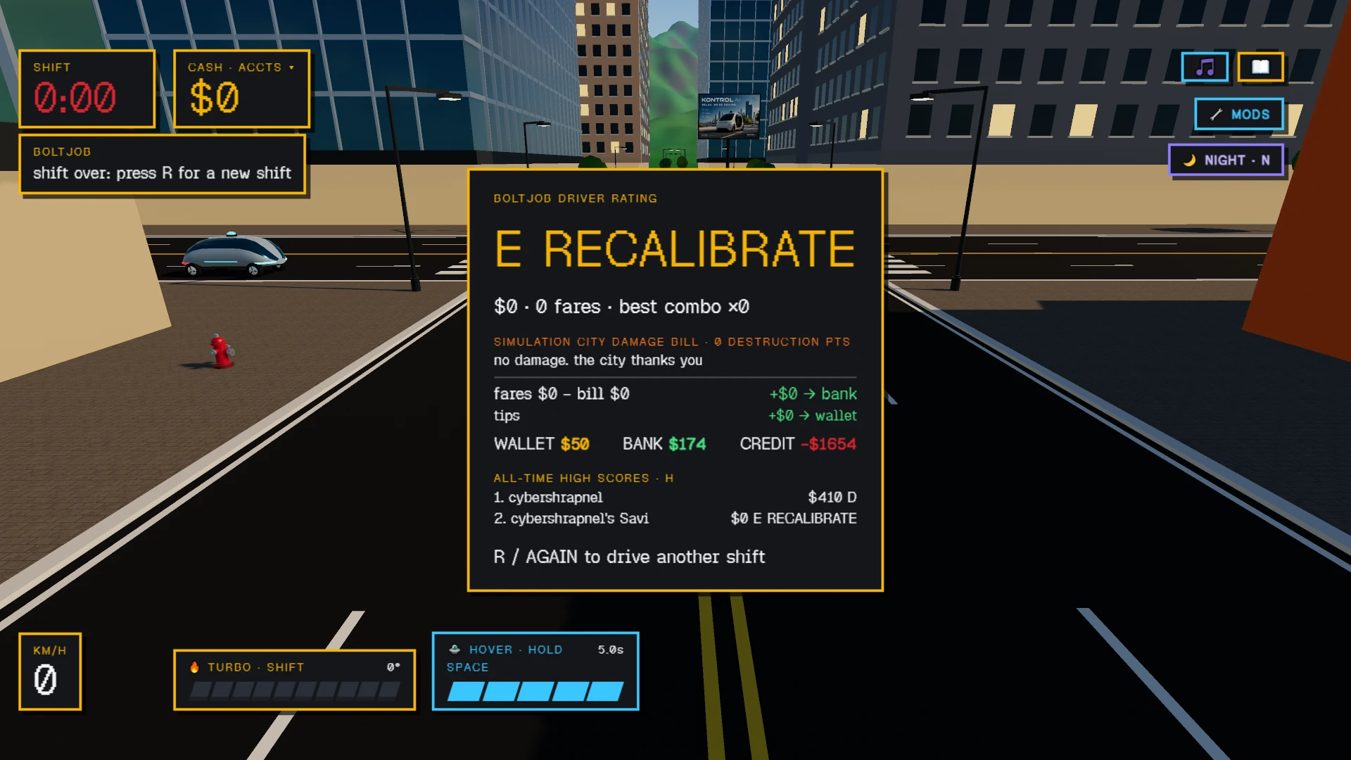 EVE CAB · Simulation City Shift: a moment in the game (1 of 1)