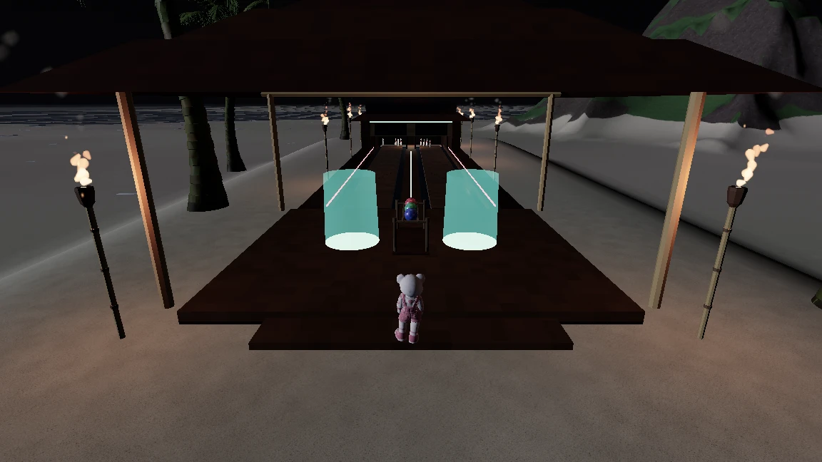 3D Bowling Island: a moment in the game (1 of 3)