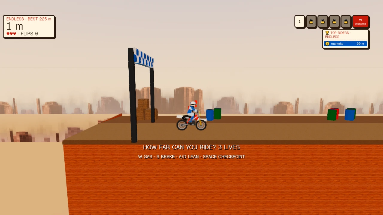 Xtreme Moto Canyon: a moment in the game (1 of 2)