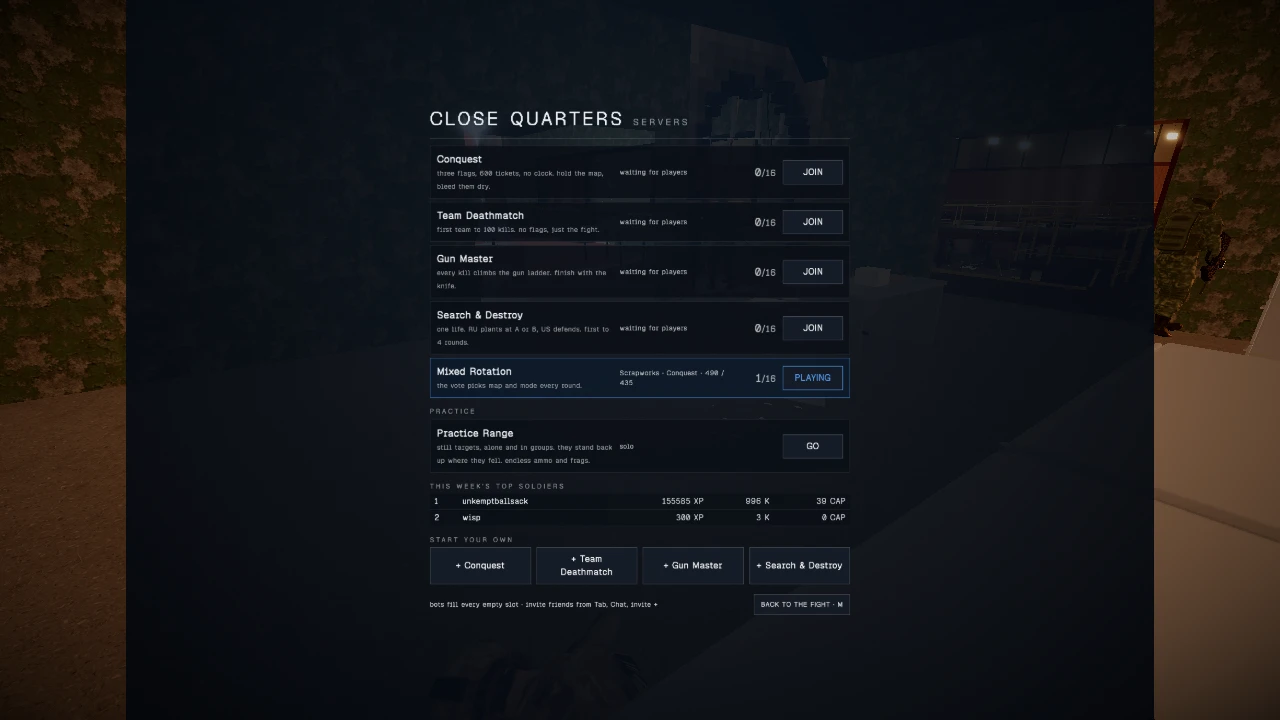 Close Quarters: a moment in the game (1 of 2)