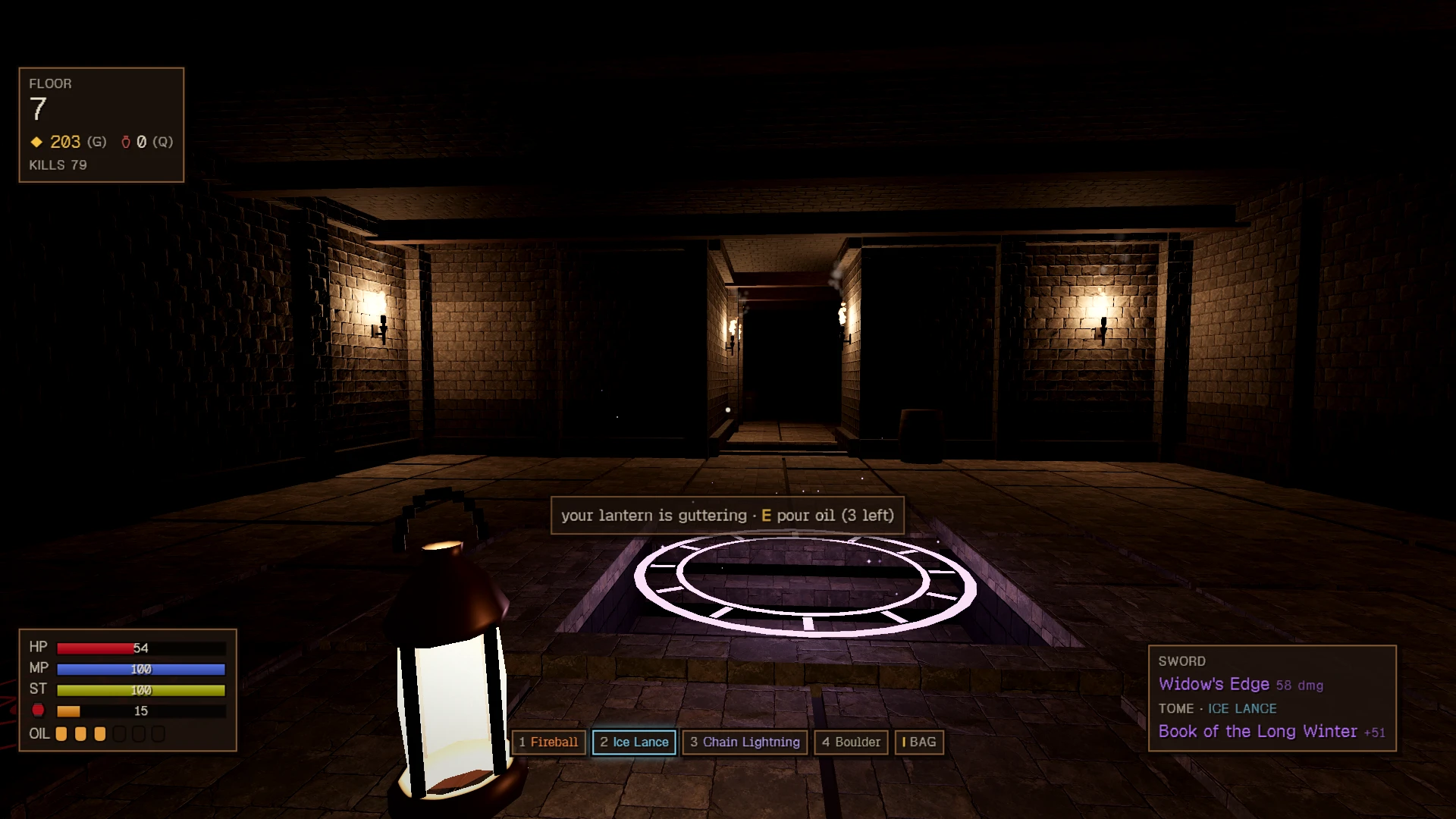 Hollow Depths: a moment in the game (1 of 1)