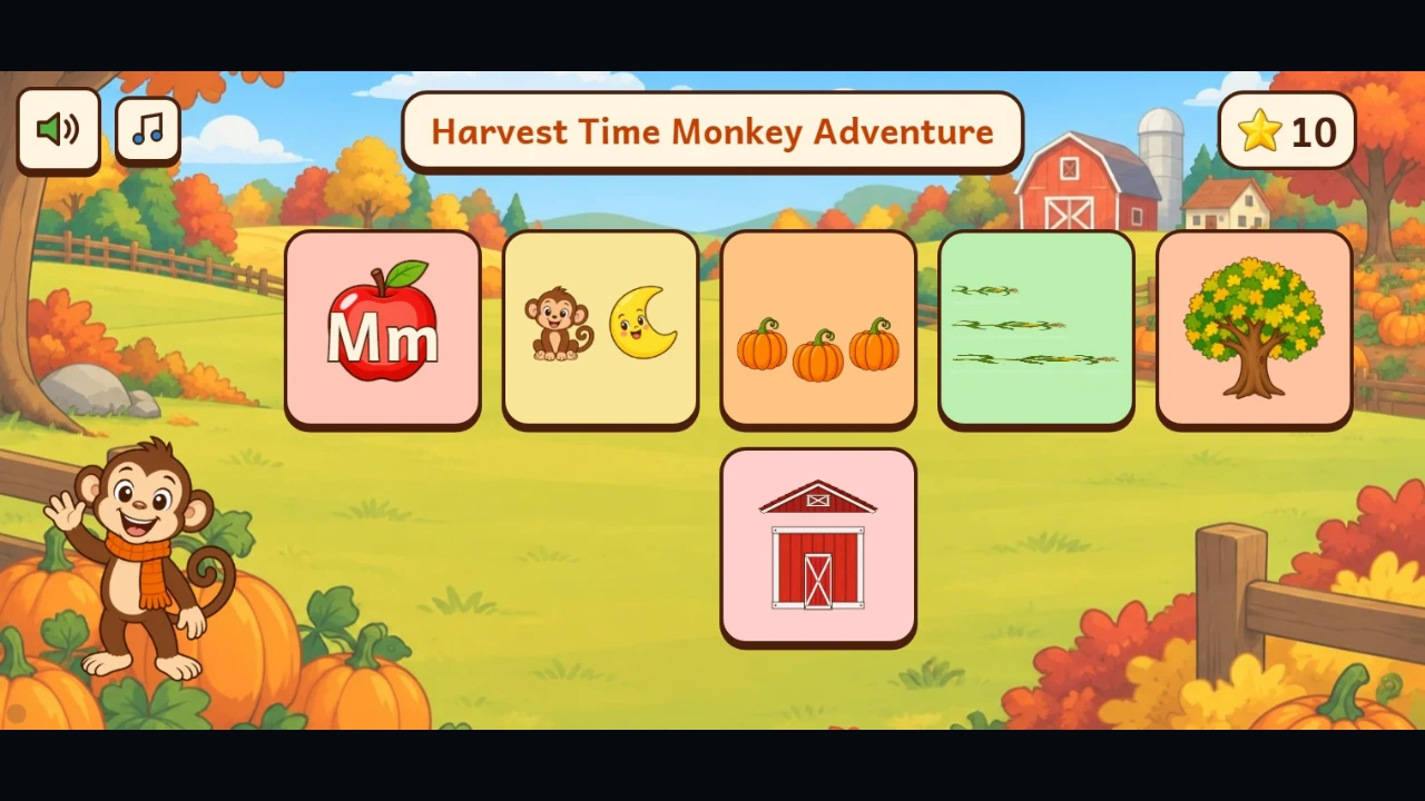 Harvest Time Monkey Adventure: a moment in the game (1 of 1)