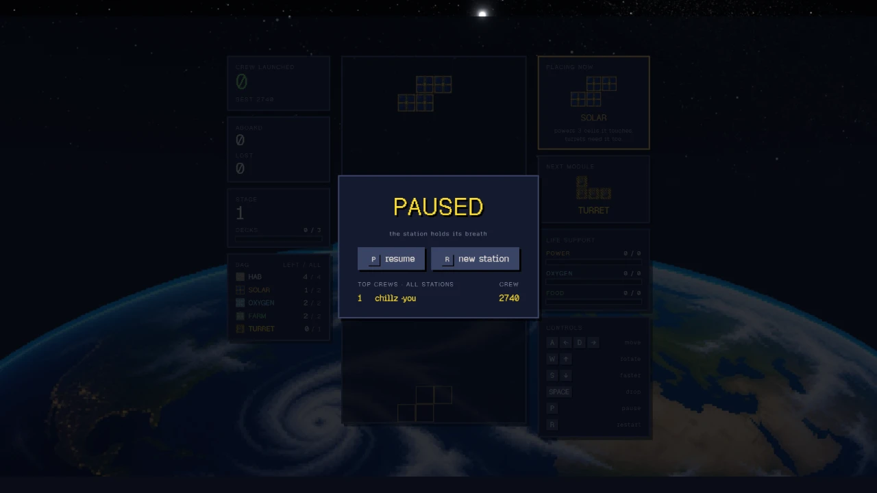 Orbital Stackers: a moment in the game (1 of 1)