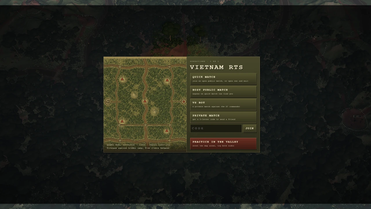 Vietnam RTS: a moment in the game (1 of 2)