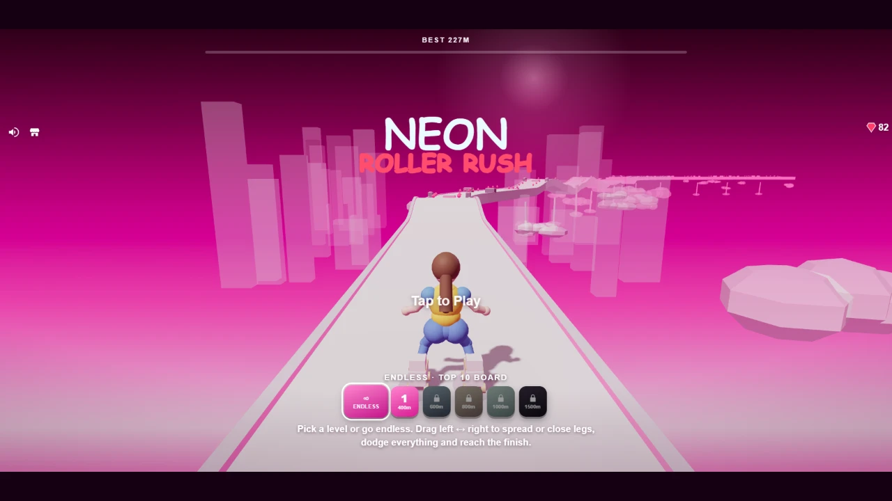 Neon Roller Rush: a moment in the game (5 of 8)