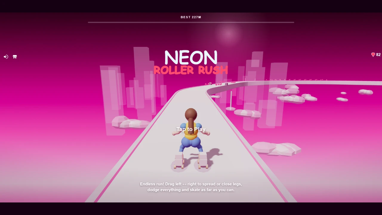 Neon Roller Rush: a moment in the game (6 of 8)