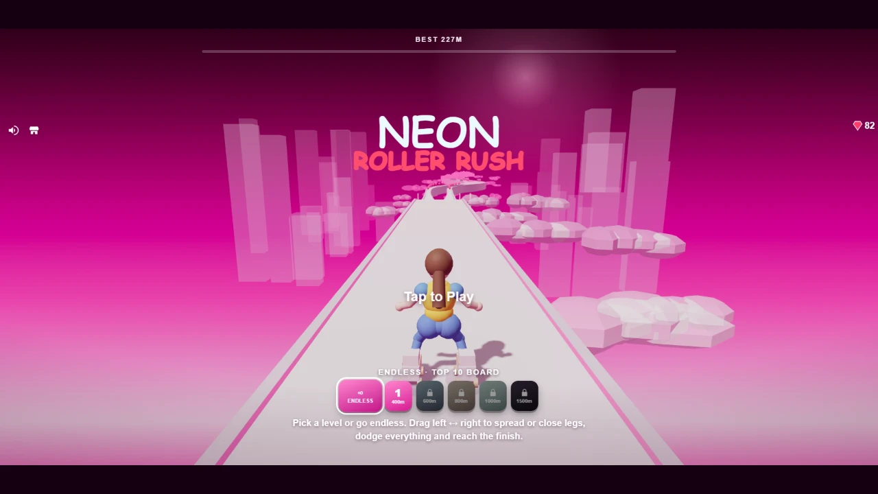 Neon Roller Rush: a moment in the game (4 of 8)