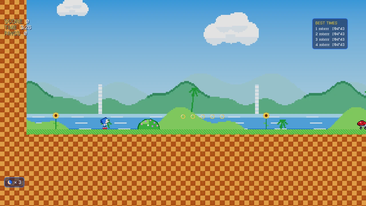 Blue Blur: Sunny Loop Zone: a moment in the game (1 of 1)